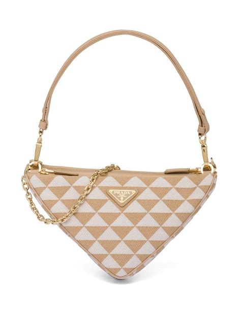 prada purse logo|designer bag with triangle logo.